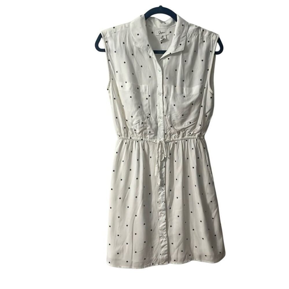 JAPNA | white with blue stars shirt dress S